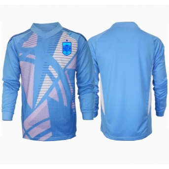 Spagna Portiere Maglia Gara Casa Repliche Europei 2024 Maniche Lunghe